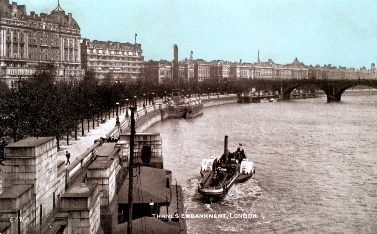 The Thames Embankment, Londres, início do século XX de Unbekannt