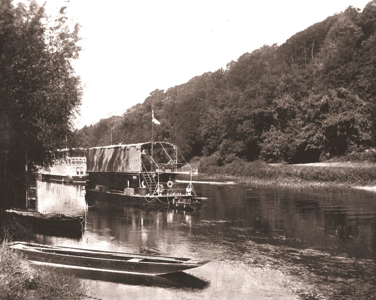A Tamisa sob a madeira de Cliveden, Berkshire, 1894. de Unbekannt