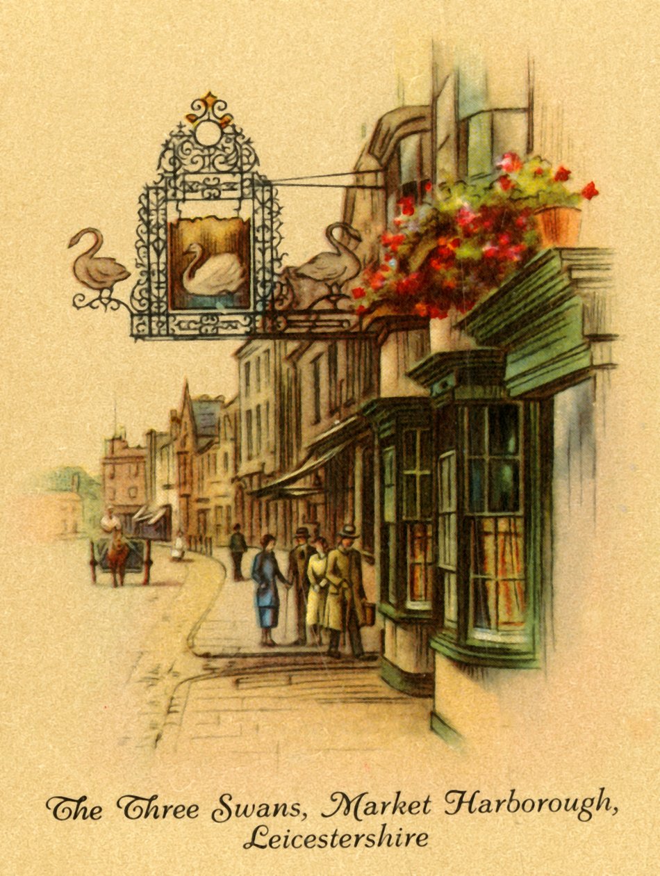 As três cisnes, mercado Harborough, Leicestershire, 1939. de Unbekannt