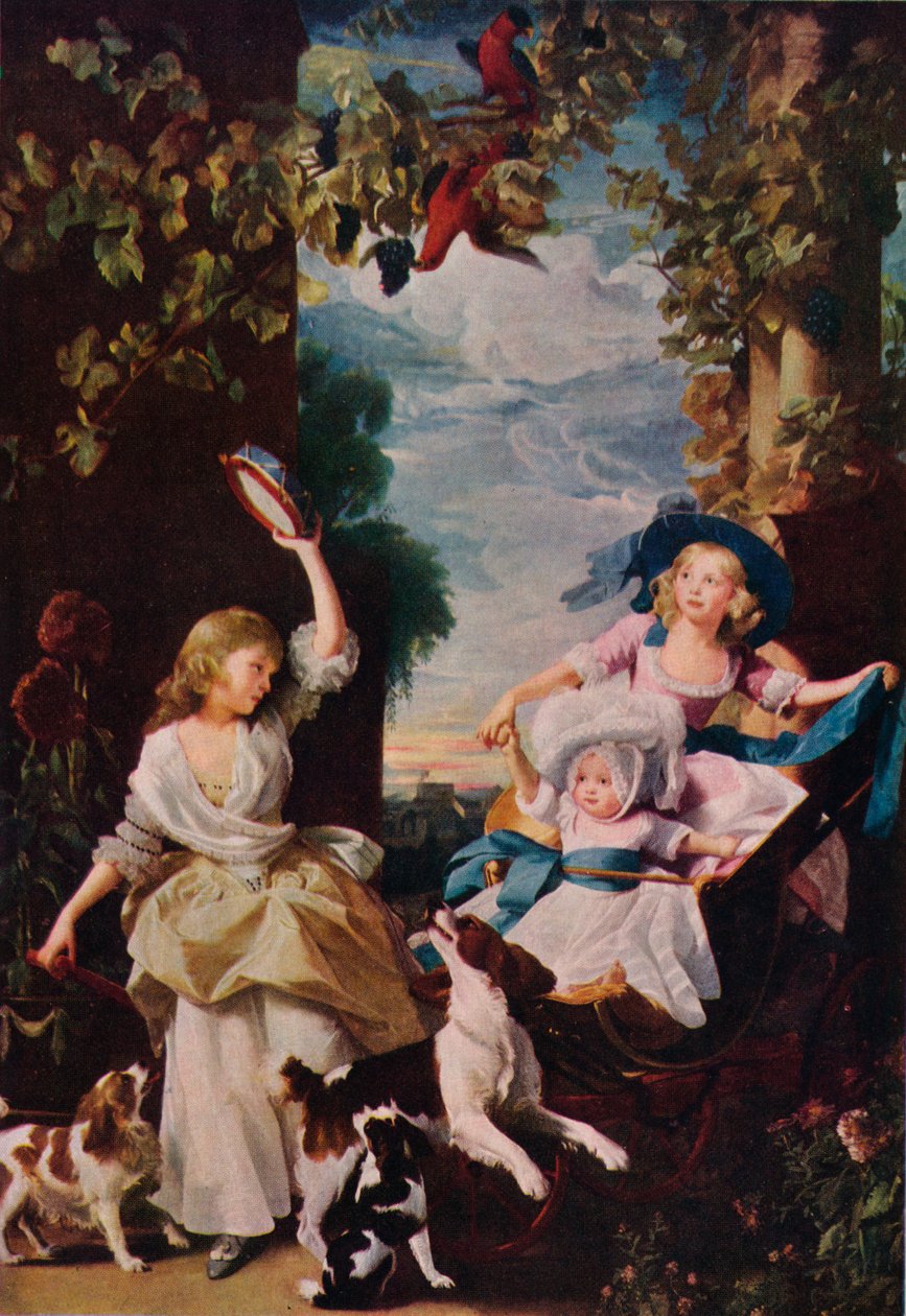 As três filhas mais novas de George III, 1785, 1937 de Unbekannt