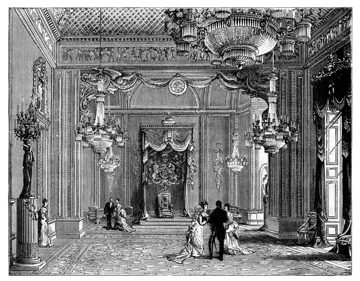 Sala do Trono, Palácio de Buckingham, 1900 de Unbekannt
