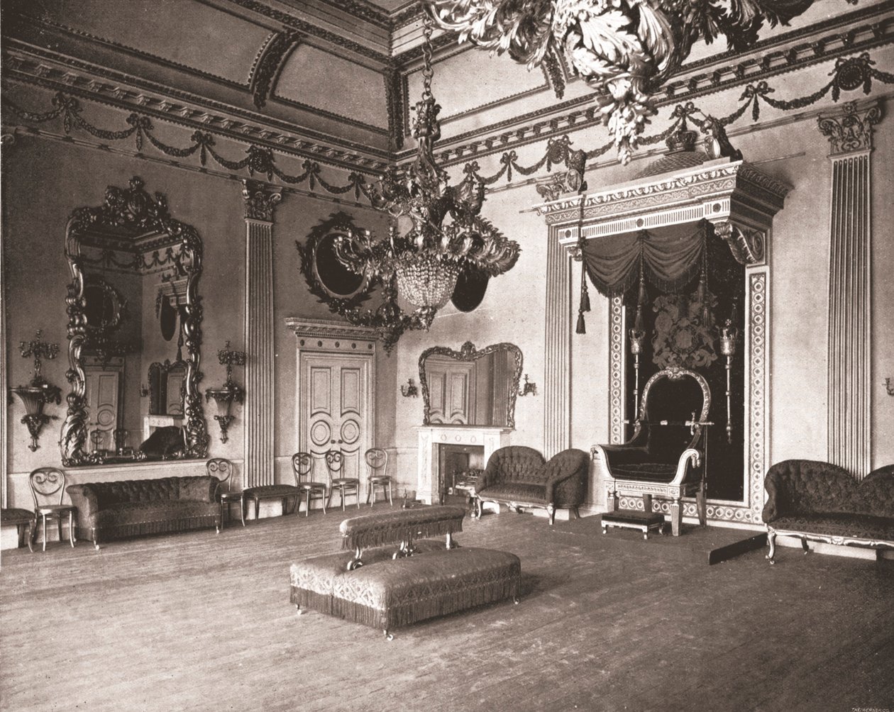 A sala do trono, Dublin Castle, Dublin, Irlanda, 1894. de Unbekannt