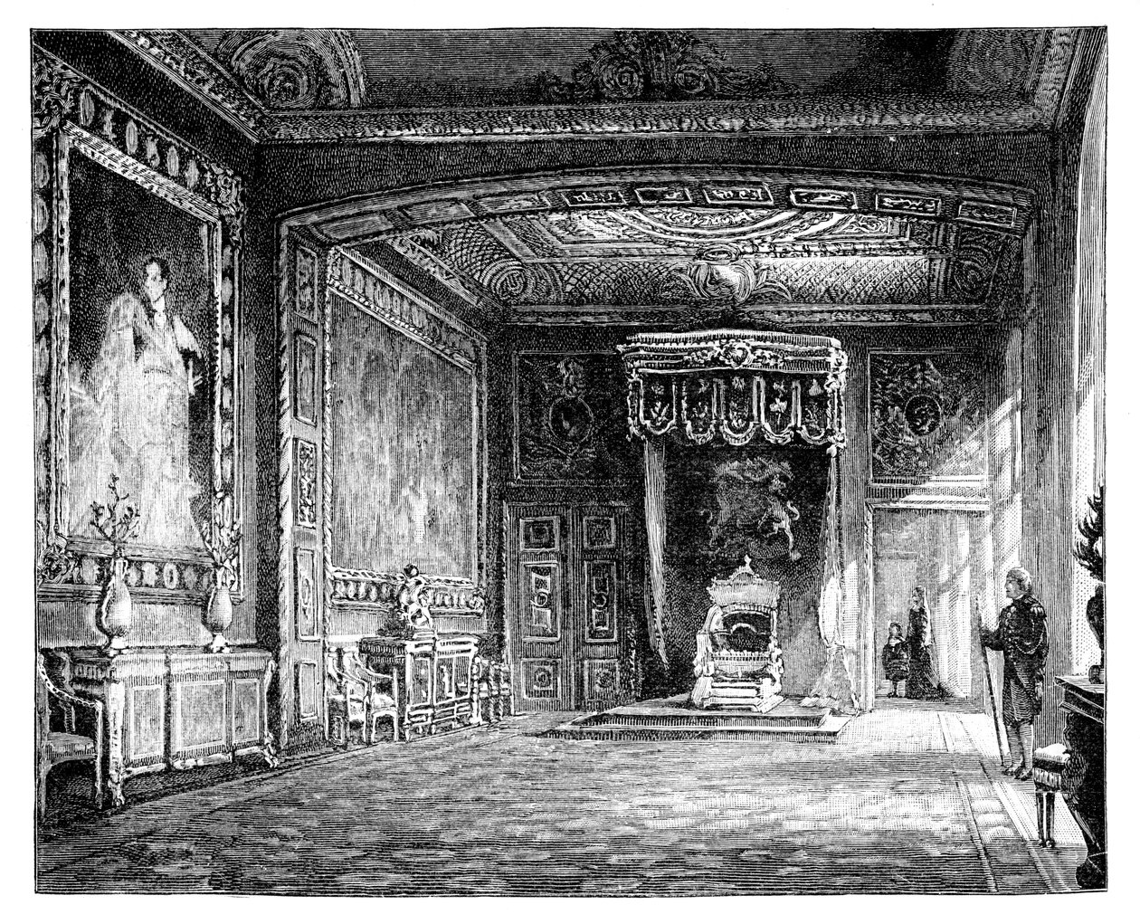 A sala do trono, Castelo de Windsor, c1888 de Unbekannt