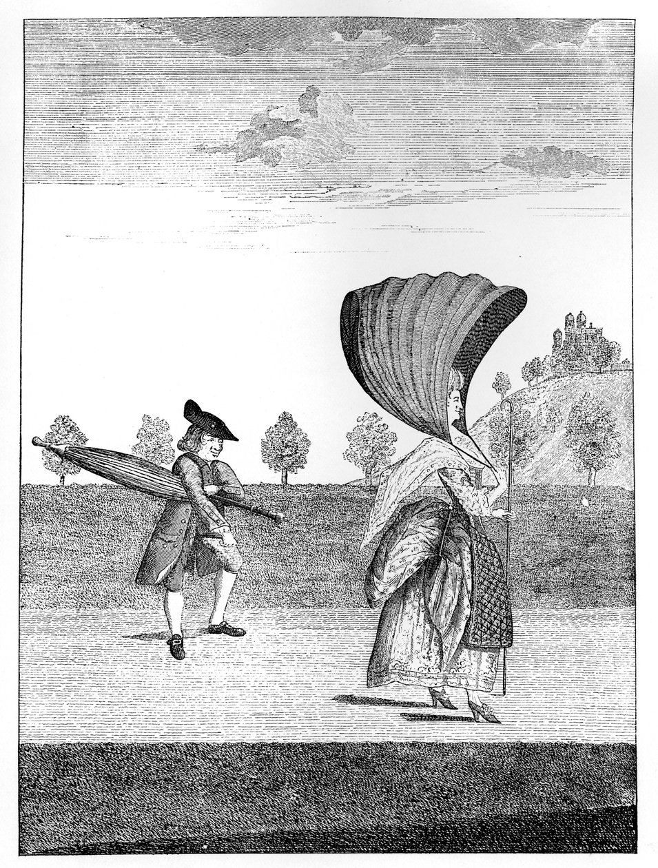 The Ton em Greenwich: No festão no parque em Greenwich 1777 de Unbekannt