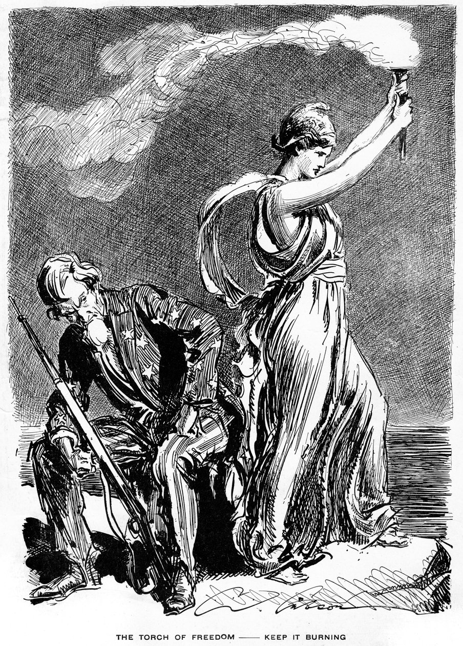 A tocha da liberdade, mantenha-a acesa, 1916 de Unbekannt