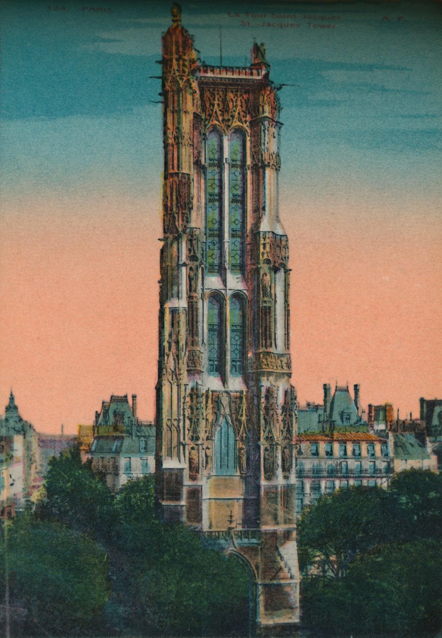 O Tour Saint-Jacques, Paris, c1920 de Unbekannt