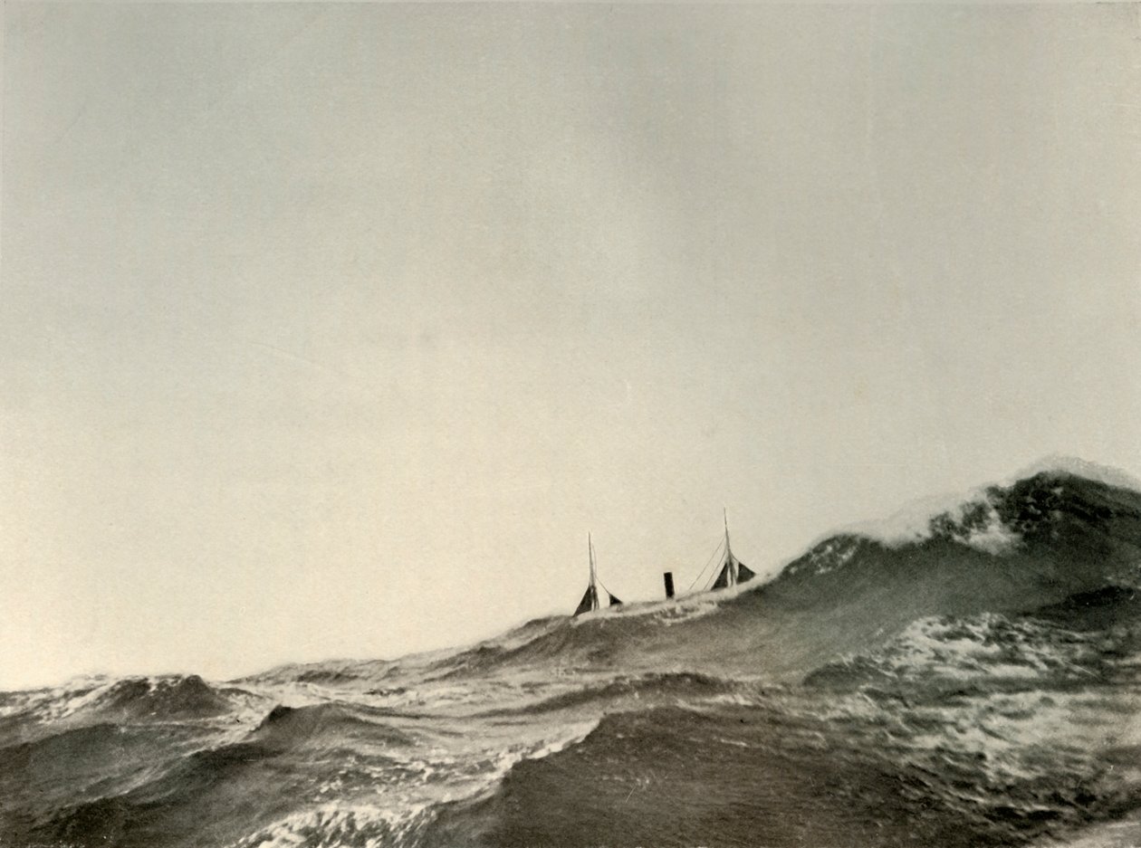 O navio de reboque Koonya ... em um mar pesado, 1908, 1909 de Unbekannt