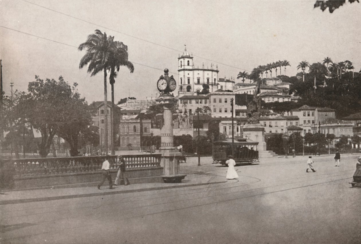 O bonde passando pela Praça da Glória, 1914 de Unbekannt
