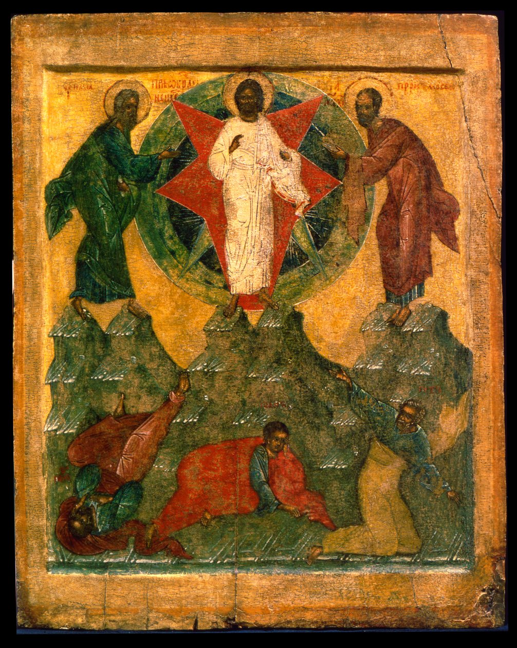 A Transfiguração de Jesus, ícone russo, início do século XVI de Unbekannt