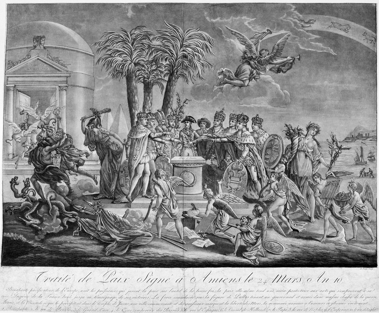 O Tratado de Amiens, 25 de março de 1802, século XIX de Unbekannt