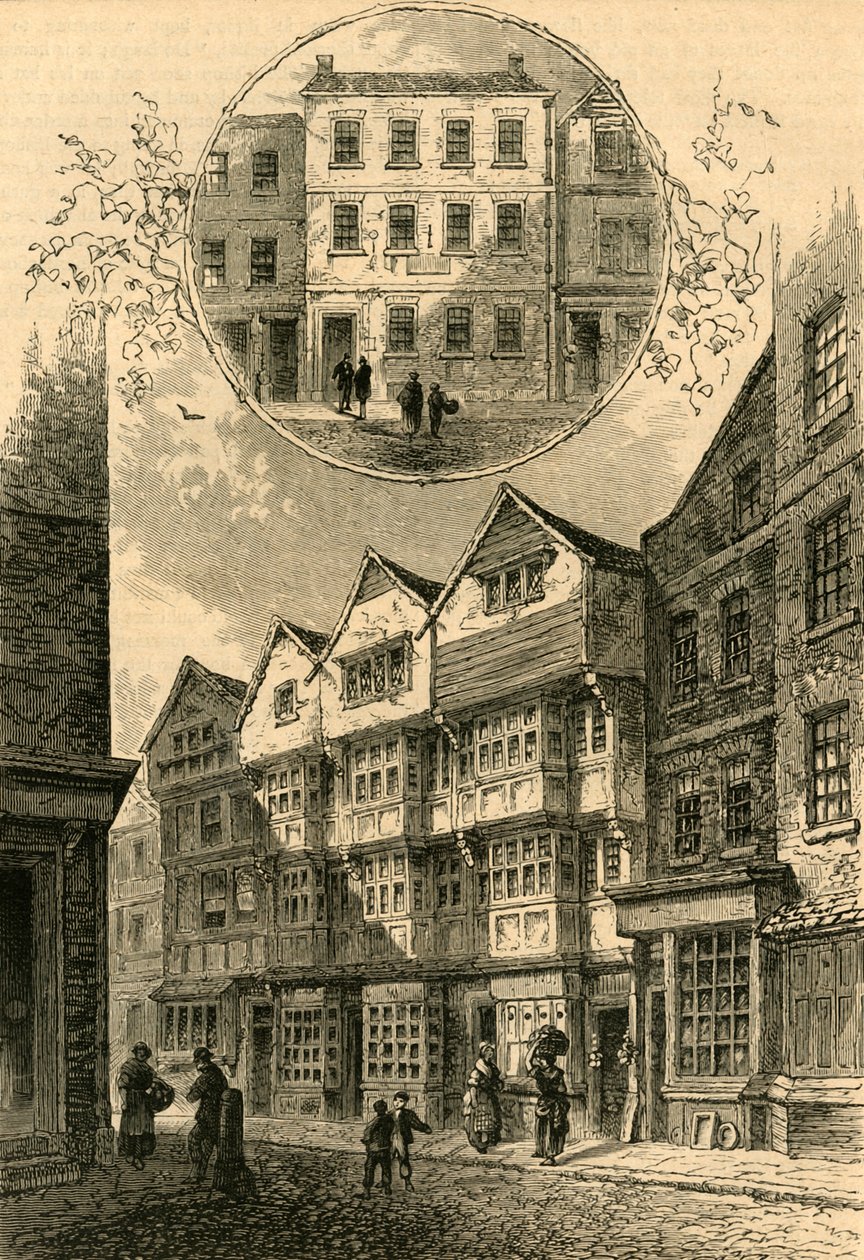 The Trumpet, depois o Duque de York, Shire Lane, 1778. Elias Ashmoles House, 1897. de Unbekannt