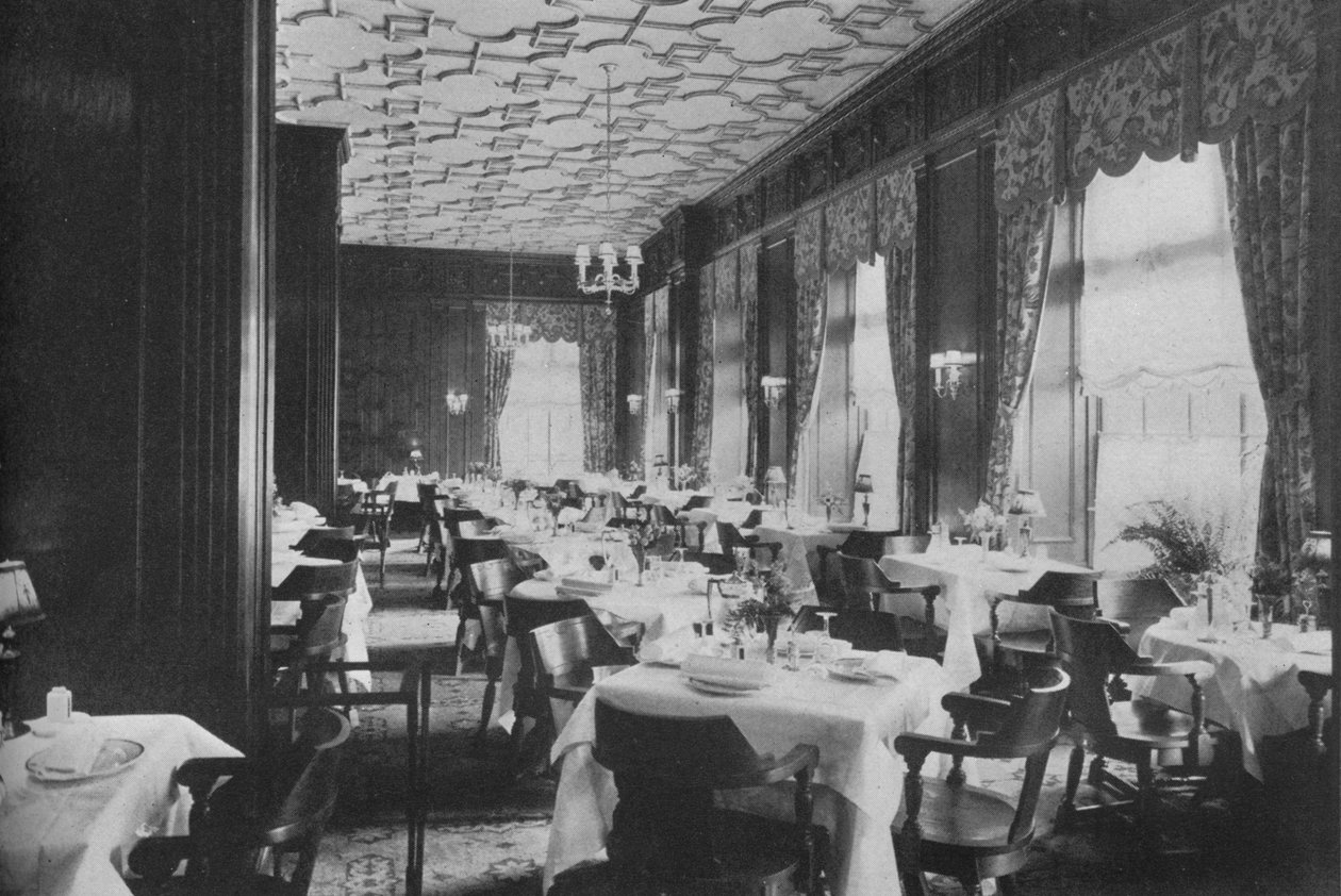 A sala de jantar Tudor, Melbourne Hotel, St Louis, Missouri, 1924 de Unbekannt