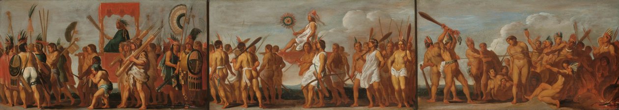 O tratamento tupinambás de prisioneiros de guerra, c.1630. de Unbekannt