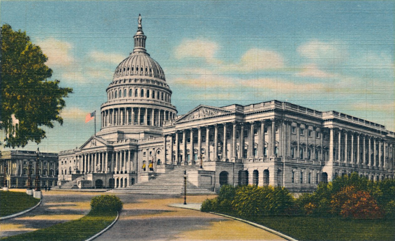 O Capitólio dos EUA, Washington DC, c1940s de Unbekannt