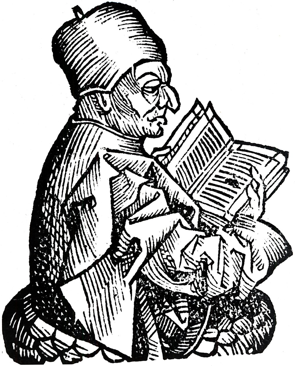 O Venerável Bede c673-735, teólogo anglo-saxão, estudioso e historiador, 1493 de Unbekannt