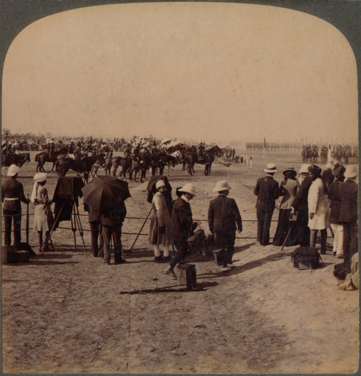 O vice-rei Lord Curzon e Lord Kitchener na Great Durbar Review, Delhi, Índia, 1903 de Unbekannt