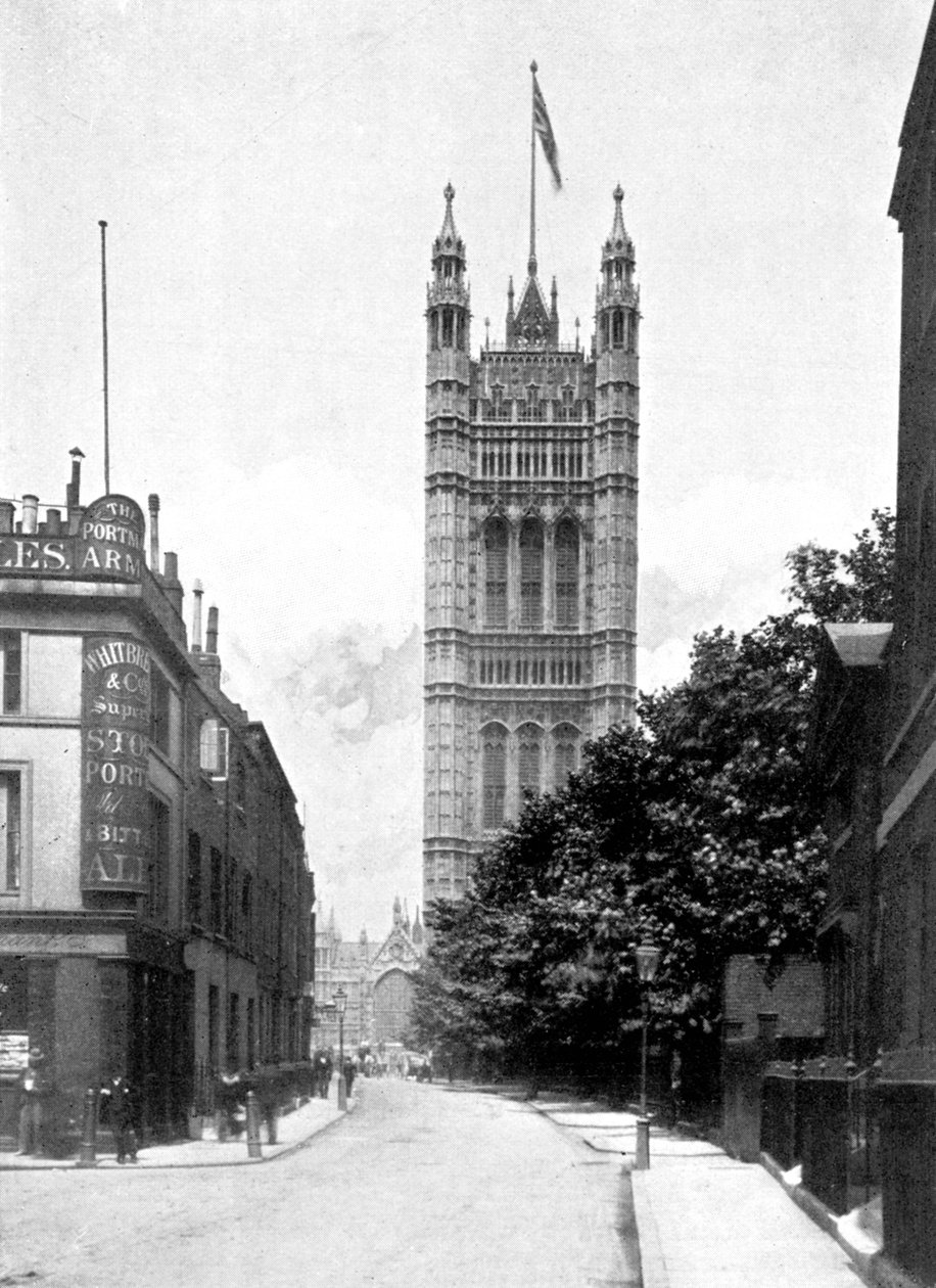 Victoria Tower, Palácio de Westminster, Londres, c1905 de Unbekannt