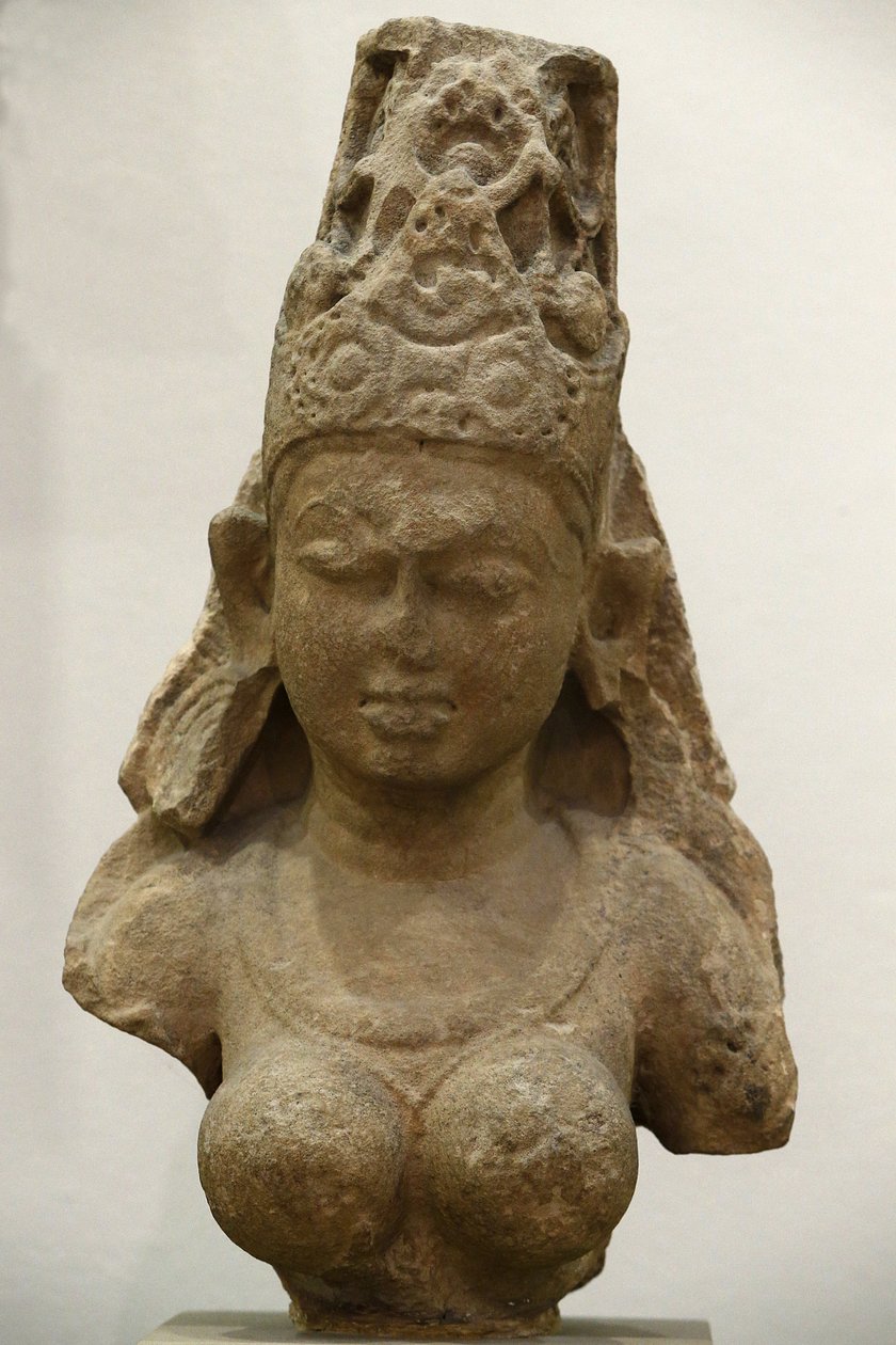 O Museu Victoria e Albert. O Yogini. 800-900. O período Pratihara. Grés. Índia Central (Madhya Pradesh). Reino Unido. de Unbekannt
