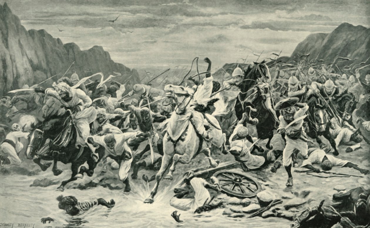 A vitória da perseguição da cavalaria de Kandahar ao rio Arghandab, 1901. de Unbekannt
