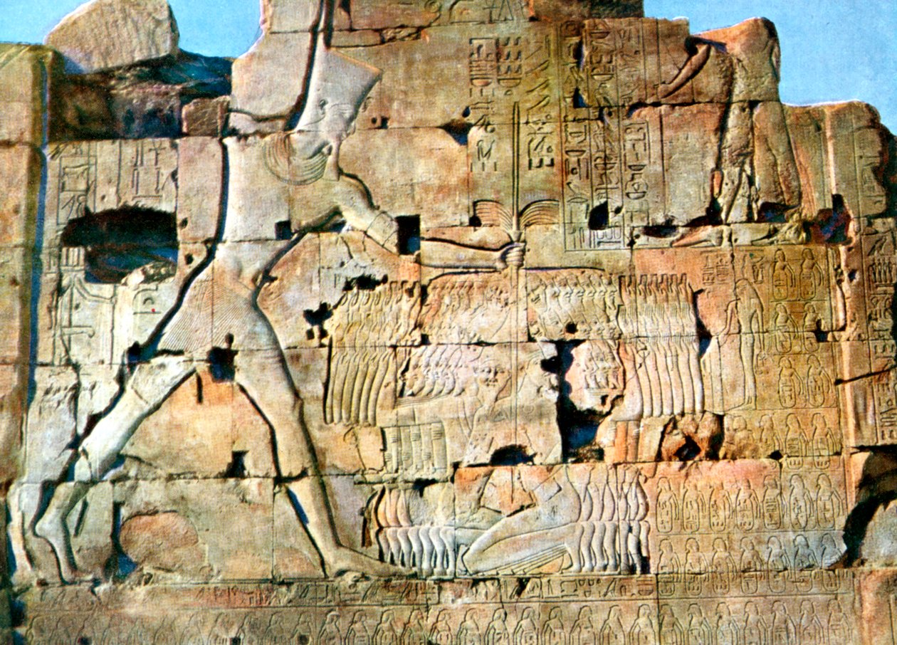 A vitória de Ramsés II, Karnak, Egito, século 20 de Unbekannt