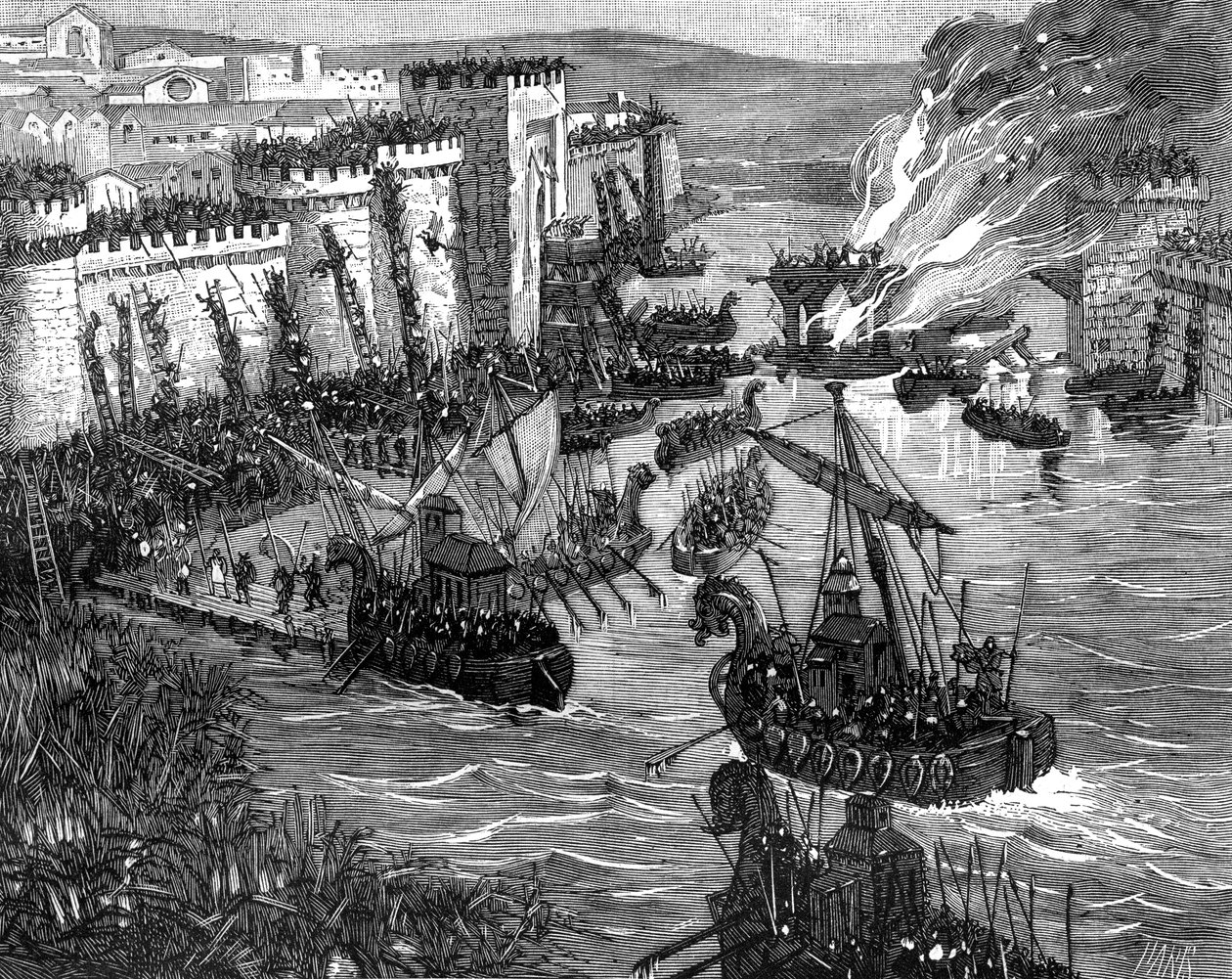 O ataque viking em Paris, 885 1882-1884 de Unbekannt