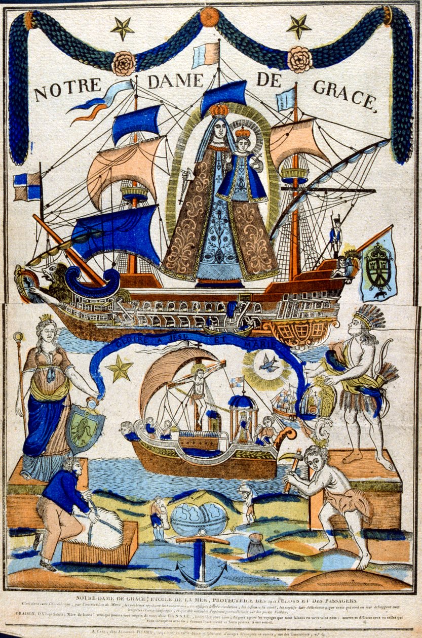 A Virgem Maria como Madonna na Glória Notre Dame de Grace, século XIX de Unbekannt