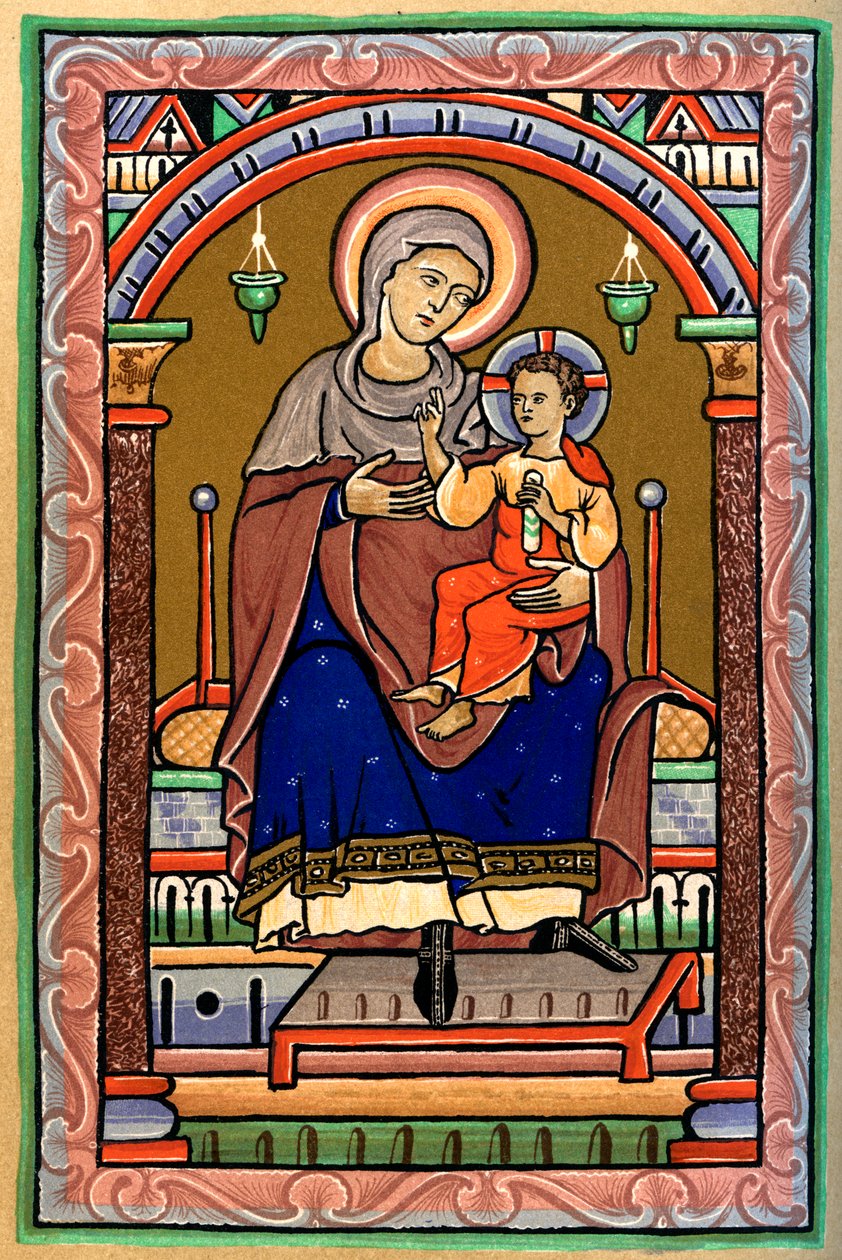 A Virgem e o Menino, século XIII, 1892 de Unbekannt