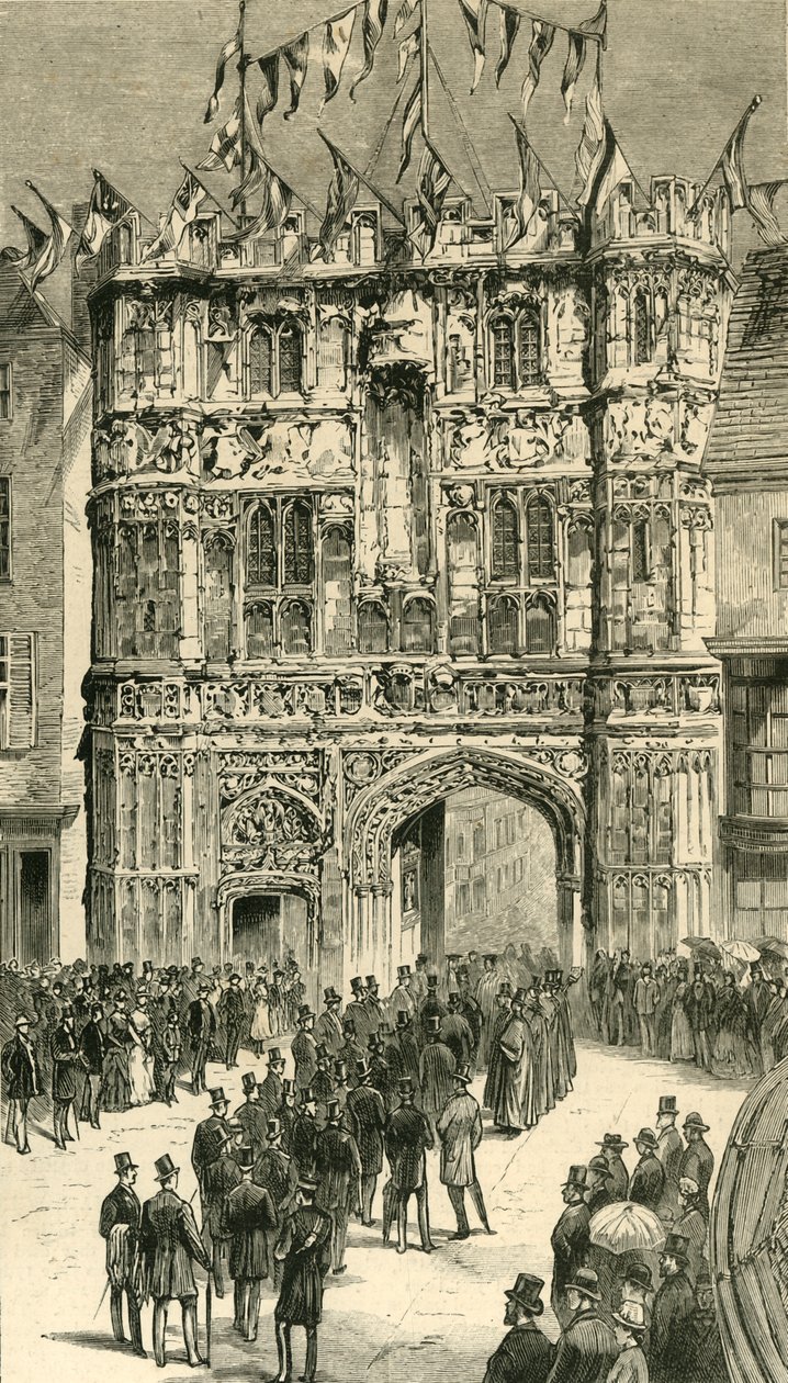 Os visitantes sendo apresentados ao reitor: visitantes coloniais e indianos em Canterbury, 1886. de Unbekannt