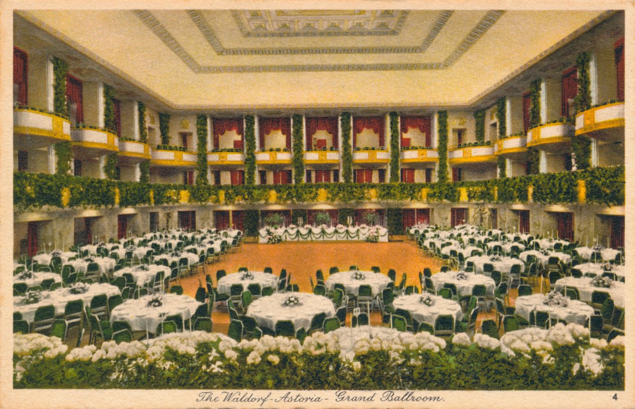O Waldorf Astoria, salão de festas grande, c1930s de Unbekannt