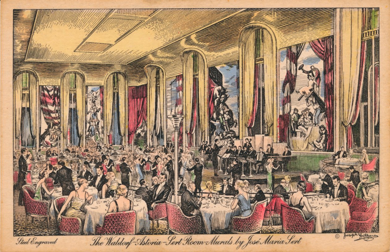 The Waldorf Astoria, Sert Room, Murais de Jose Maria Sert c1930s de Unbekannt