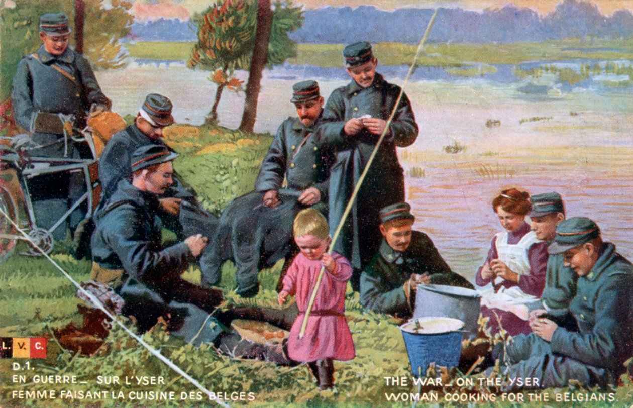 A Guerra ao Yser, cartão postal francês da Primeira Guerra Mundial, 1914-1918 de Unbekannt