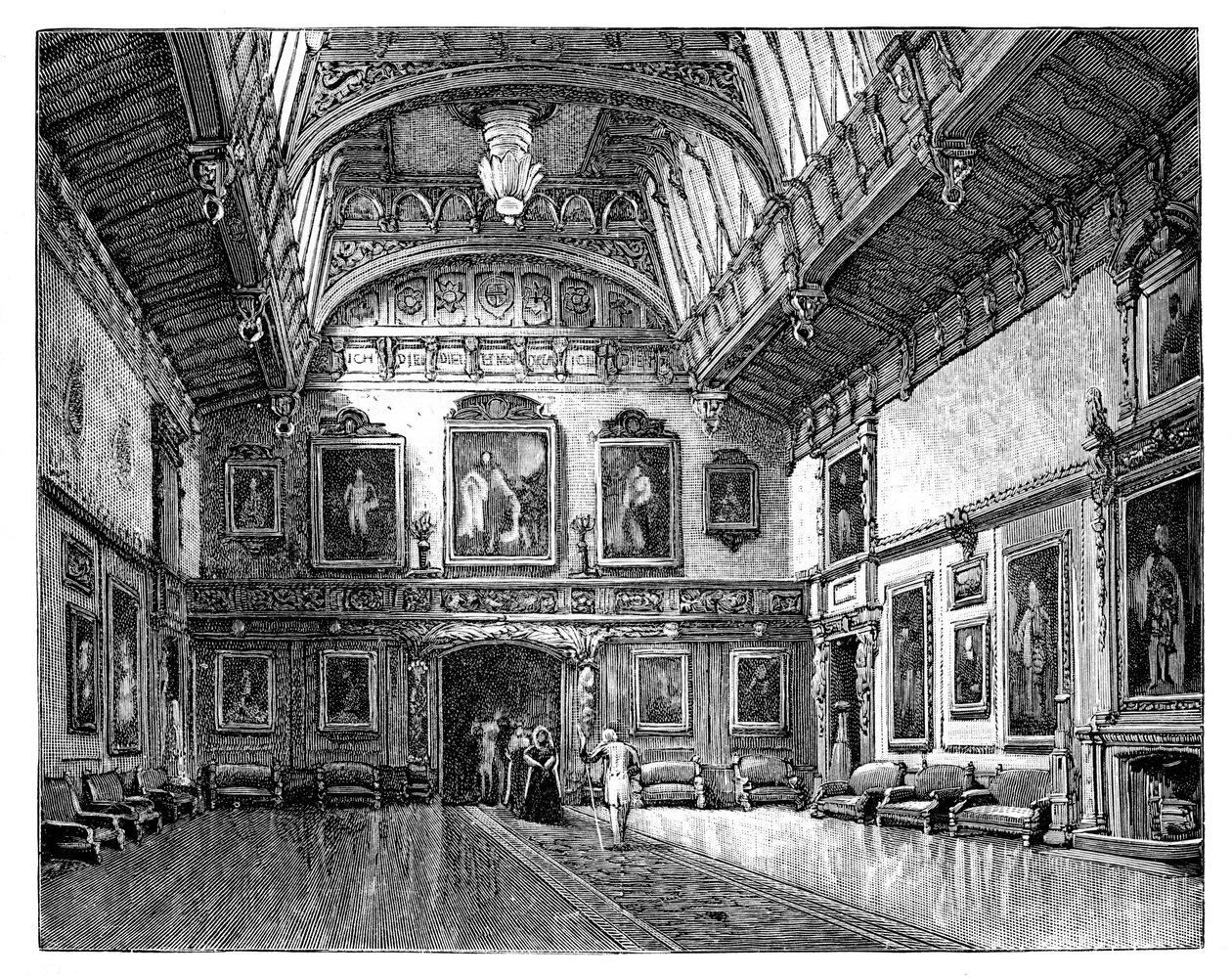 O quarto Waterloo, Castelo de Windsor, c1888 de Unbekannt
