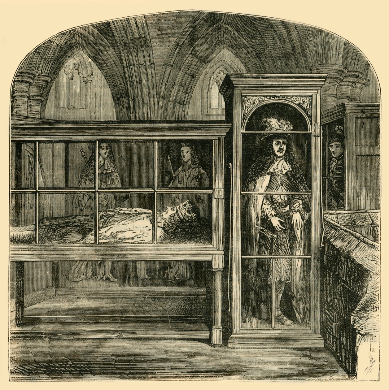 As figuras de cera na abadia de Westminster, 1881. de Unbekannt