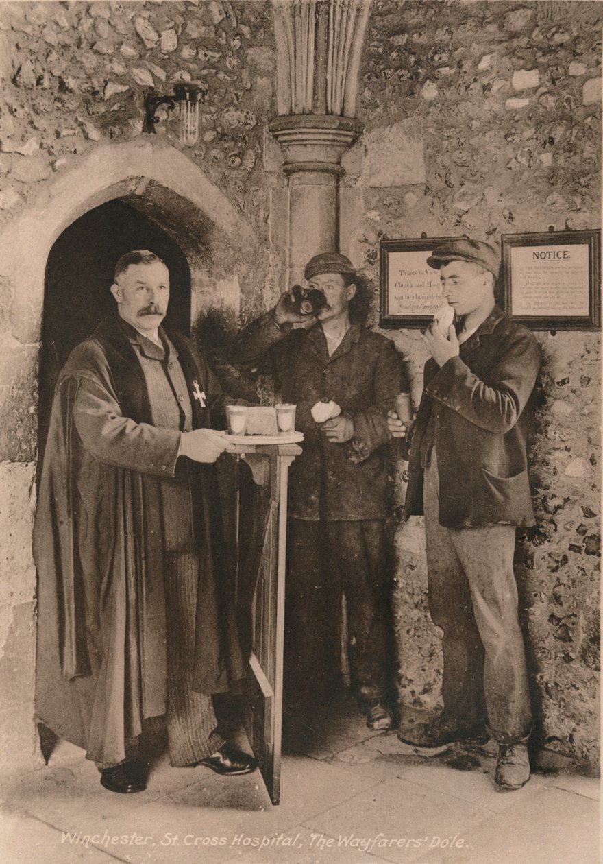 The Wayfarers Dole, Hospital de St Cross, Winchester, Hampshire, início do século XX de Unbekannt