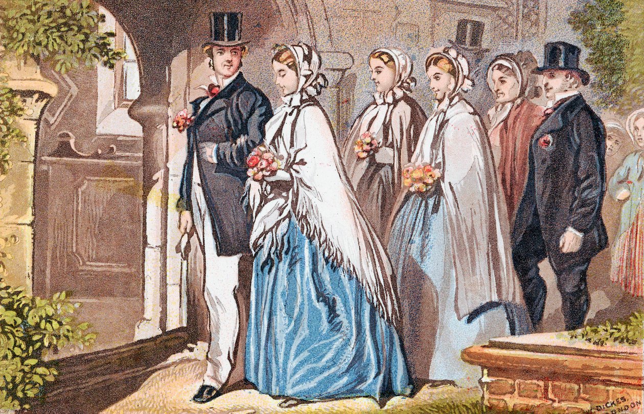 O dia do casamento, c1885 de Unbekannt