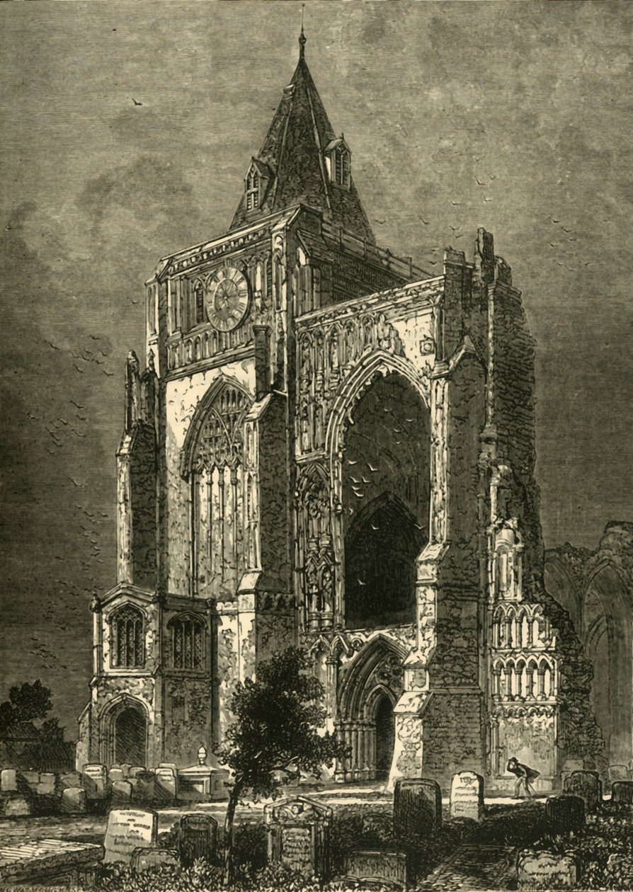 A frente oeste, Crowland Abbey, 1898. de Unbekannt