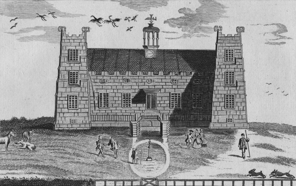 A perspectiva oeste de Lumley-Castle, c1767 de Unbekannt