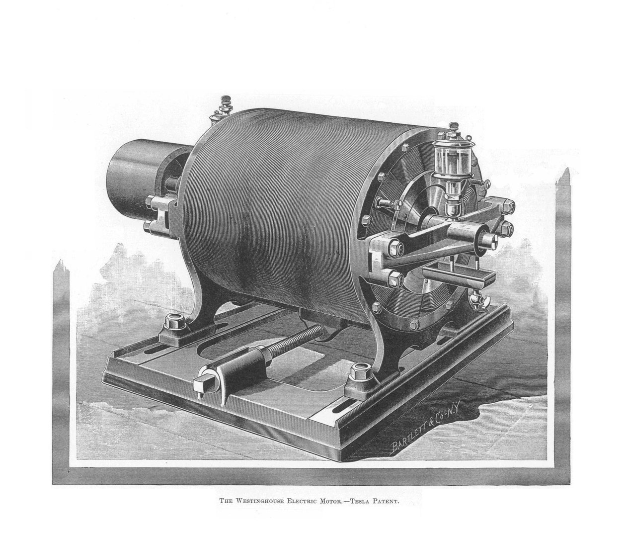 O motor de corrente alternada Westinghouse por Nikola Tesla, 1888-1889 de Unbekannt