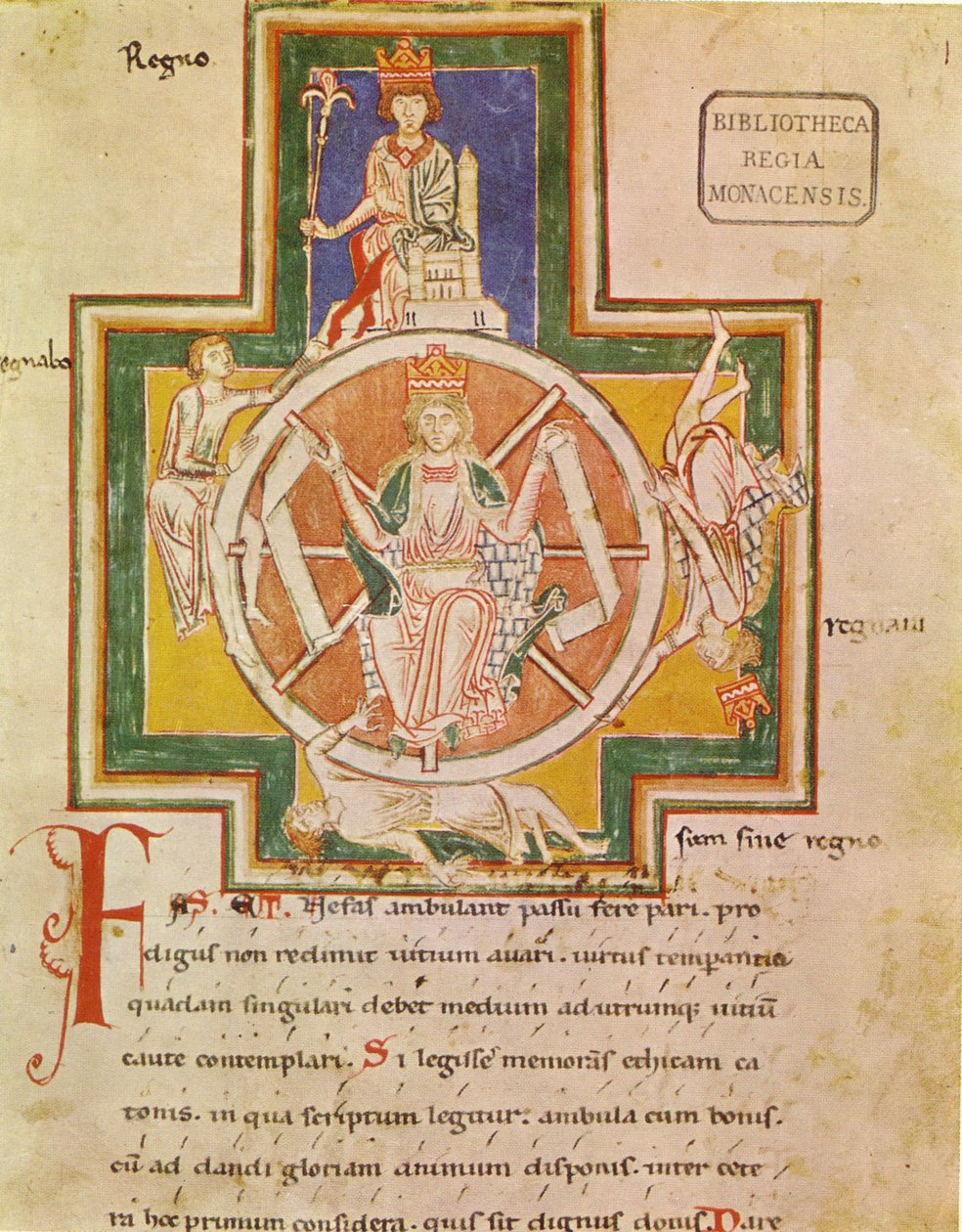 A roda da fortuna Rota Fortunae de Carmina Burana, ca 1230 de Unbekannt