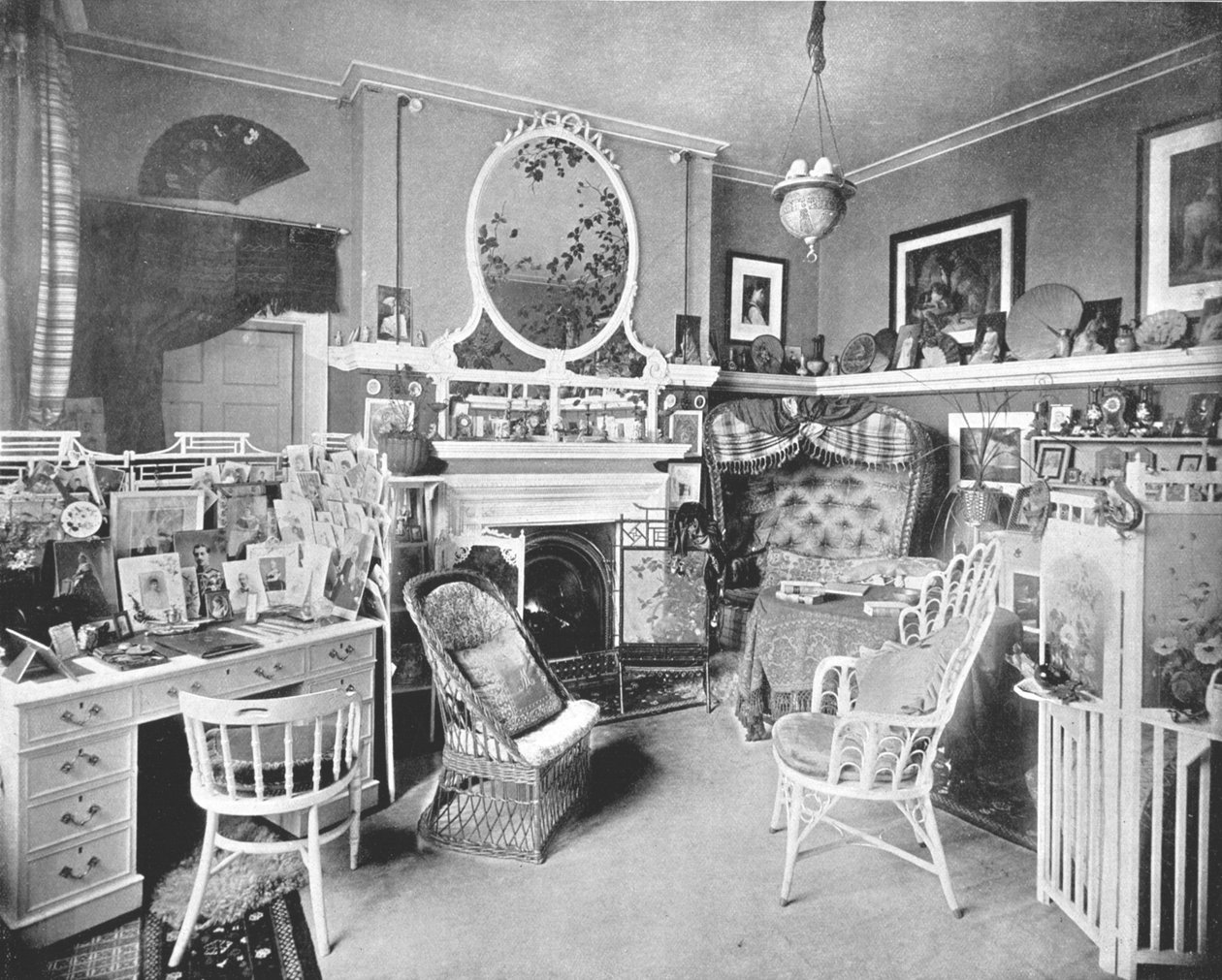 O alojamento branco, Richmond Park, 1894. de Unbekannt
