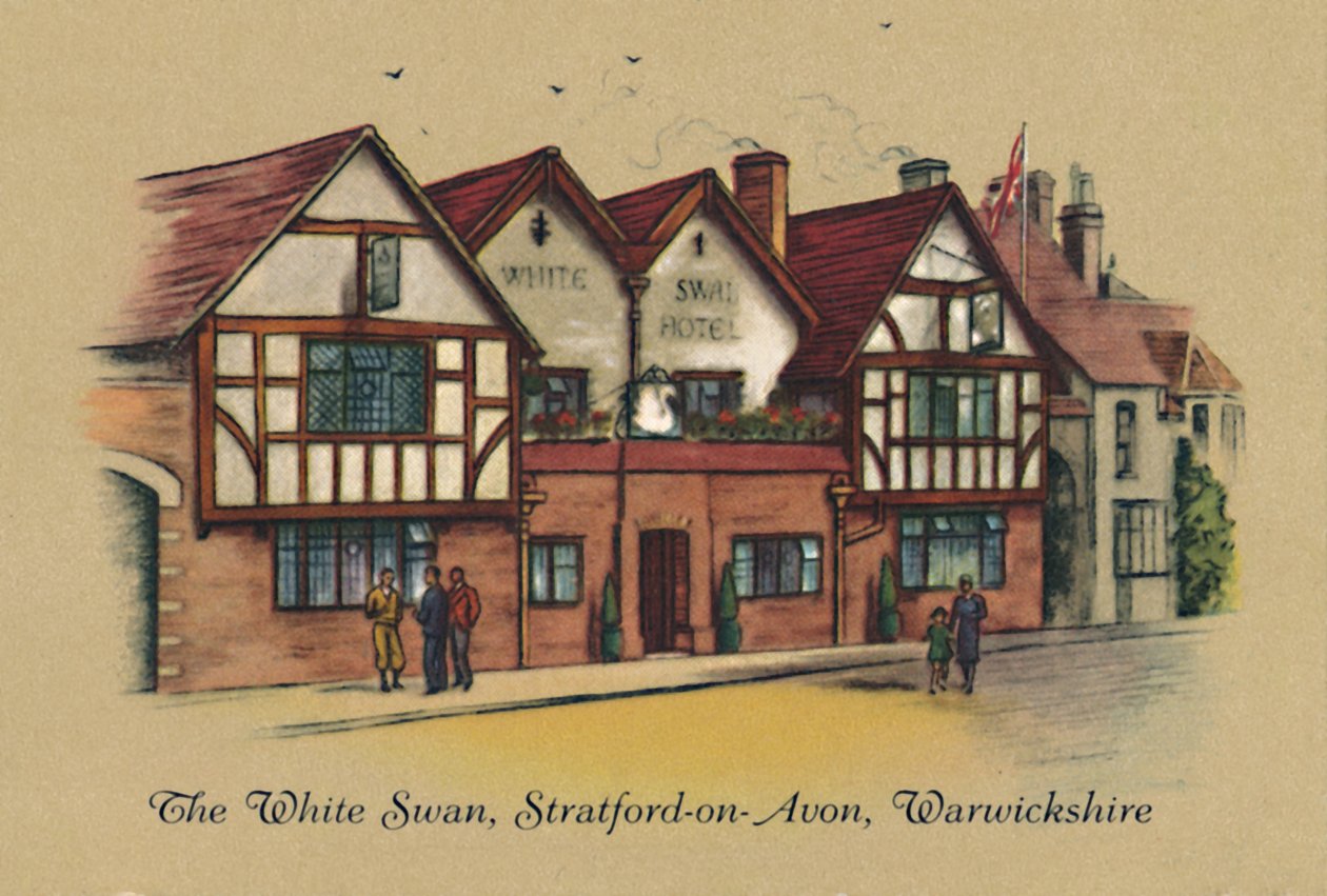 O cisne branco, Stratford-on-Avon, Warwickshire, 1939 de Unbekannt