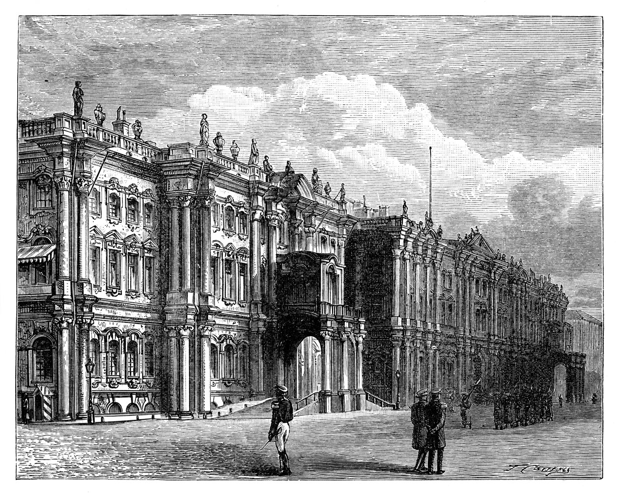 O Palácio de inverno, São Petersburgo, Rússia, c1888 de Unbekannt
