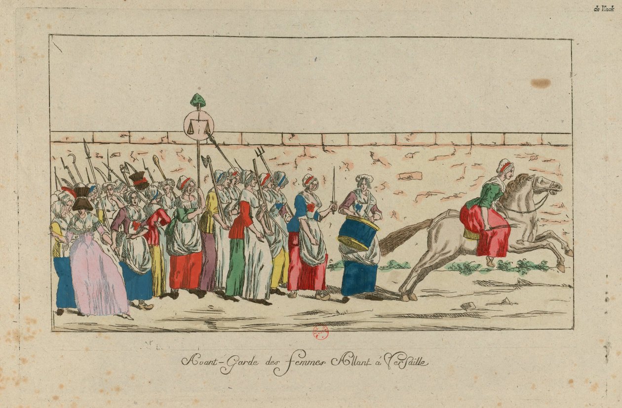 A Marcha das Mulheres em Versalhes, 5 de outubro de 1789, 1789. de Unbekannt