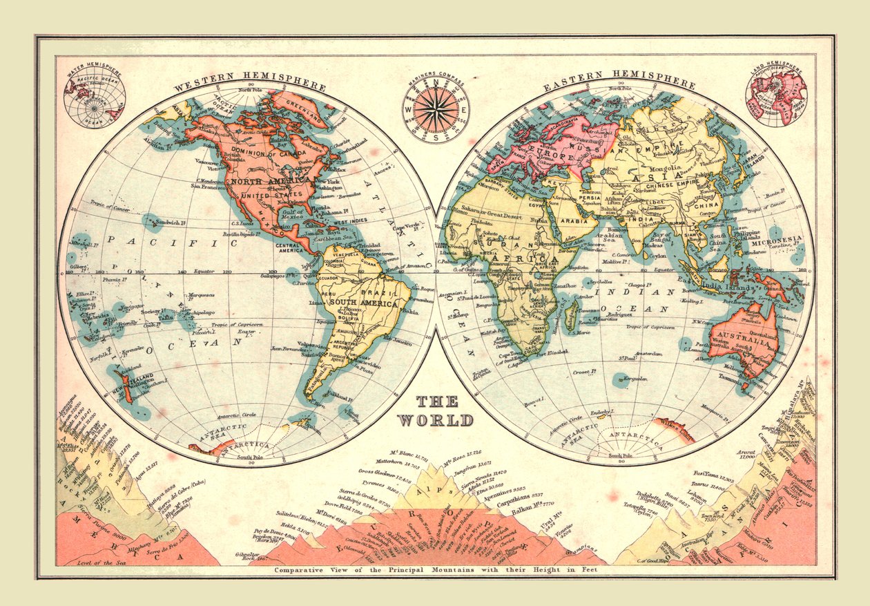O mundo nos hemisférios, 1902. de Unbekannt