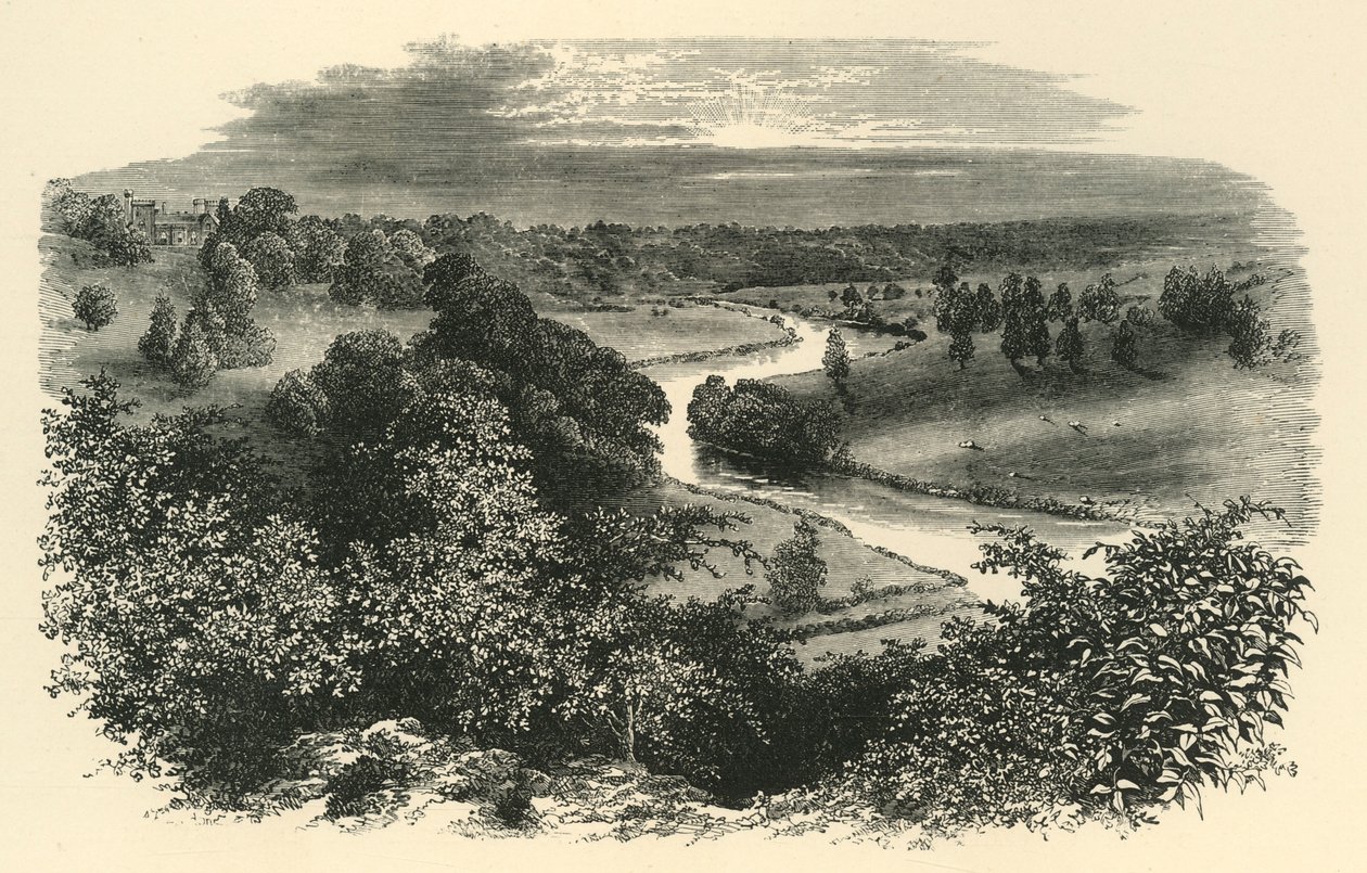 O Wye, do castelo de Goodrich, c1890. de Unbekannt