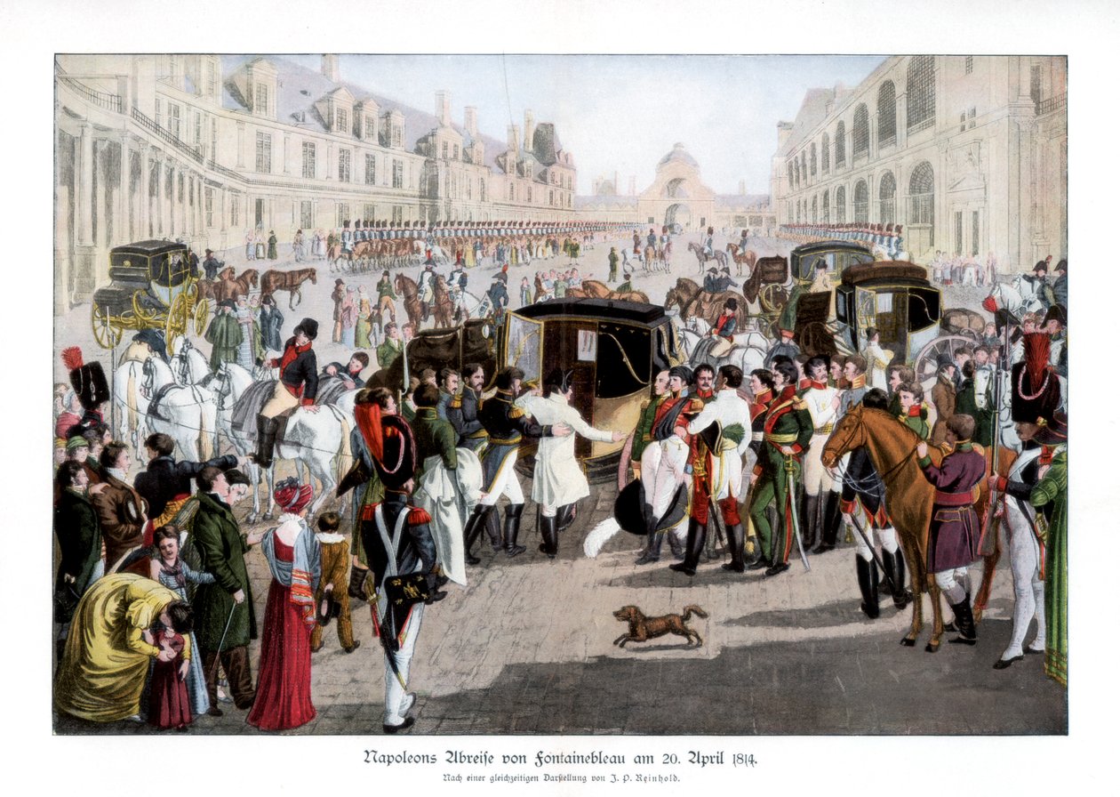 O adieux em Fontainebleau, França, 20 de abril de 1814 1900 de Unbekannt