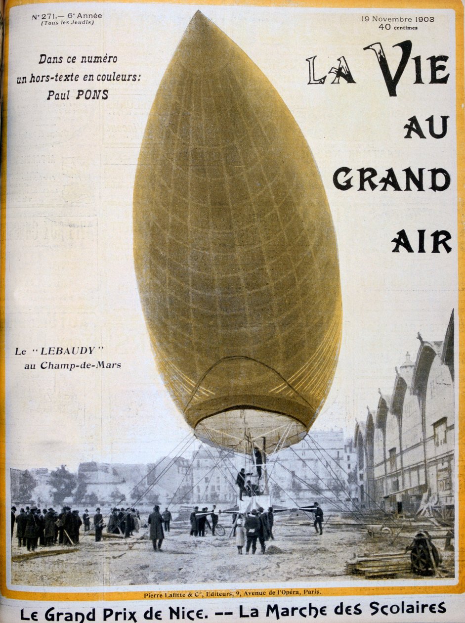 O dirigível de Pierre e Paul Lebaudy, França, 1903 de Unbekannt