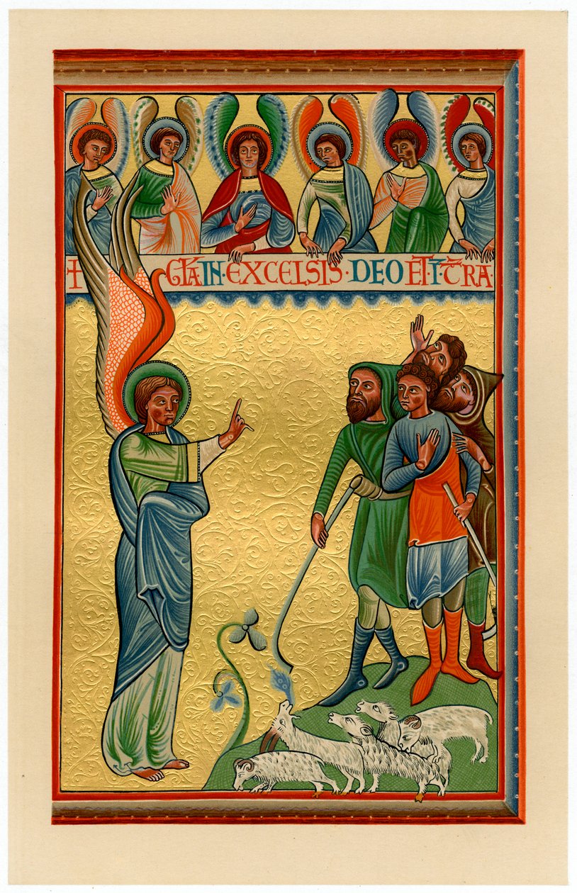 O anjo e os pastores, final do século XII de Unbekannt