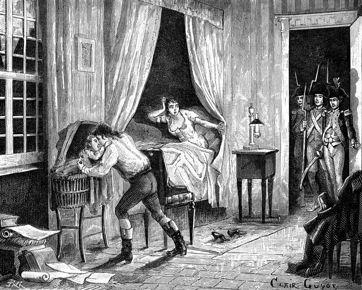 A prisão de Camille Desmoulins, 31 de março de 1794 1882-1884 de Unbekannt