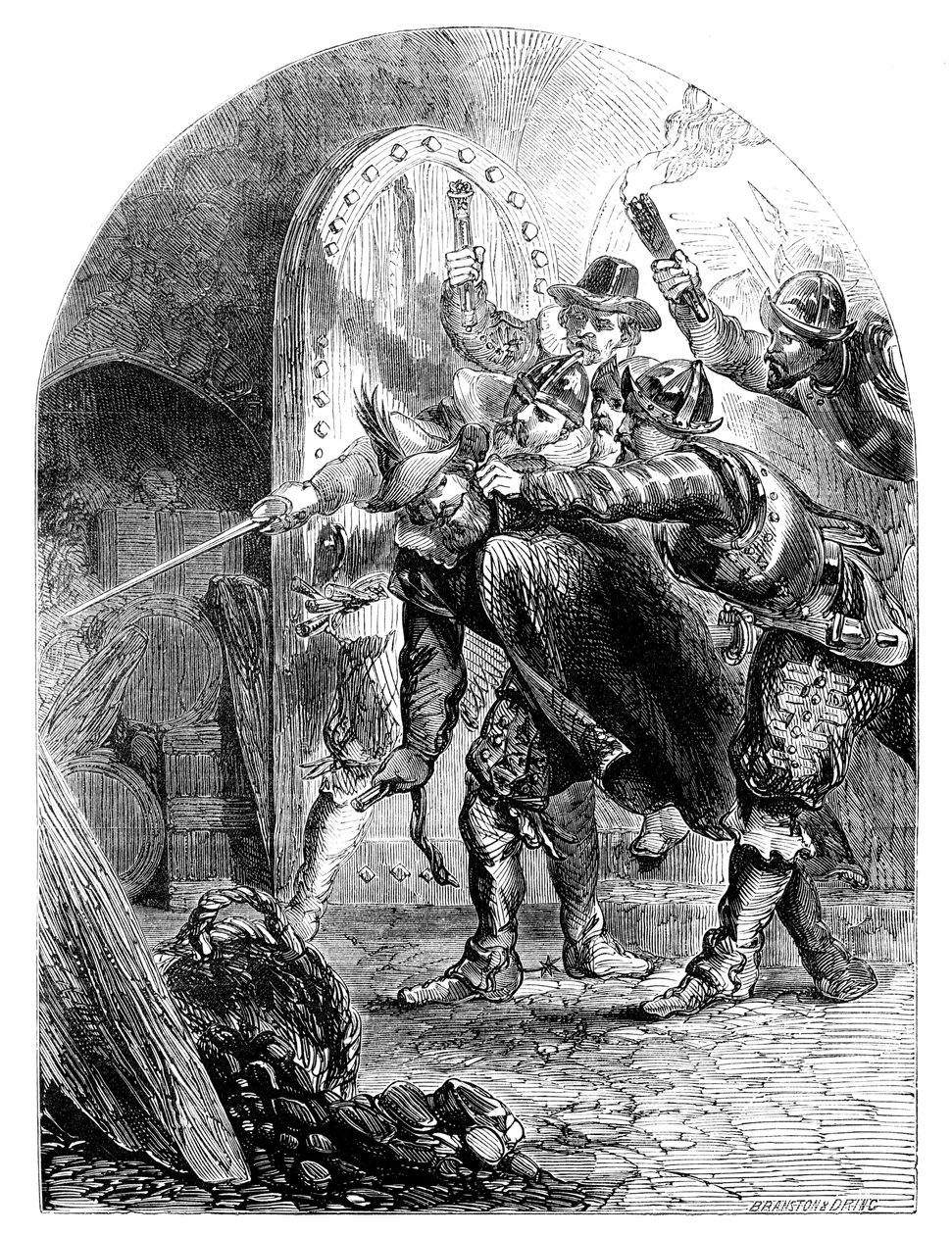 A prisão de Guy Fawkes 1570-1606, c1902 de Unbekannt